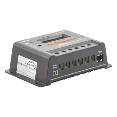 Controlador de Carga Solar PWM / 12/24V / 20A / Display LCD / RS485 Modbus / 32-bit MCU