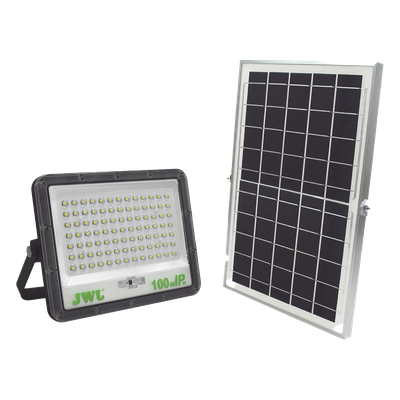Reflector LED Solar / 100 W / 6 500 K / Panel Solar Integrado / IP66 / Ángulo 120° / Batería 3.2 V CD